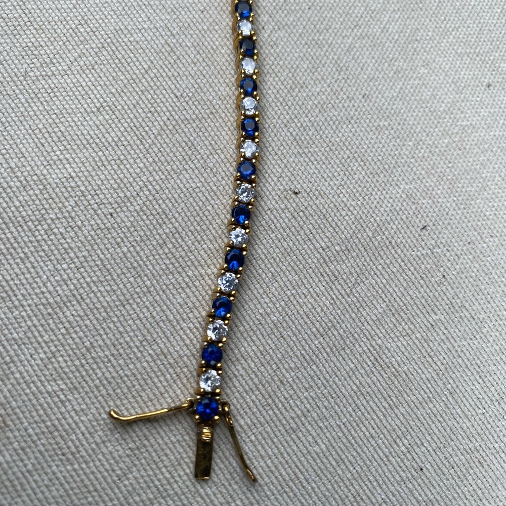 Elegant Gold and Blue Bracelet